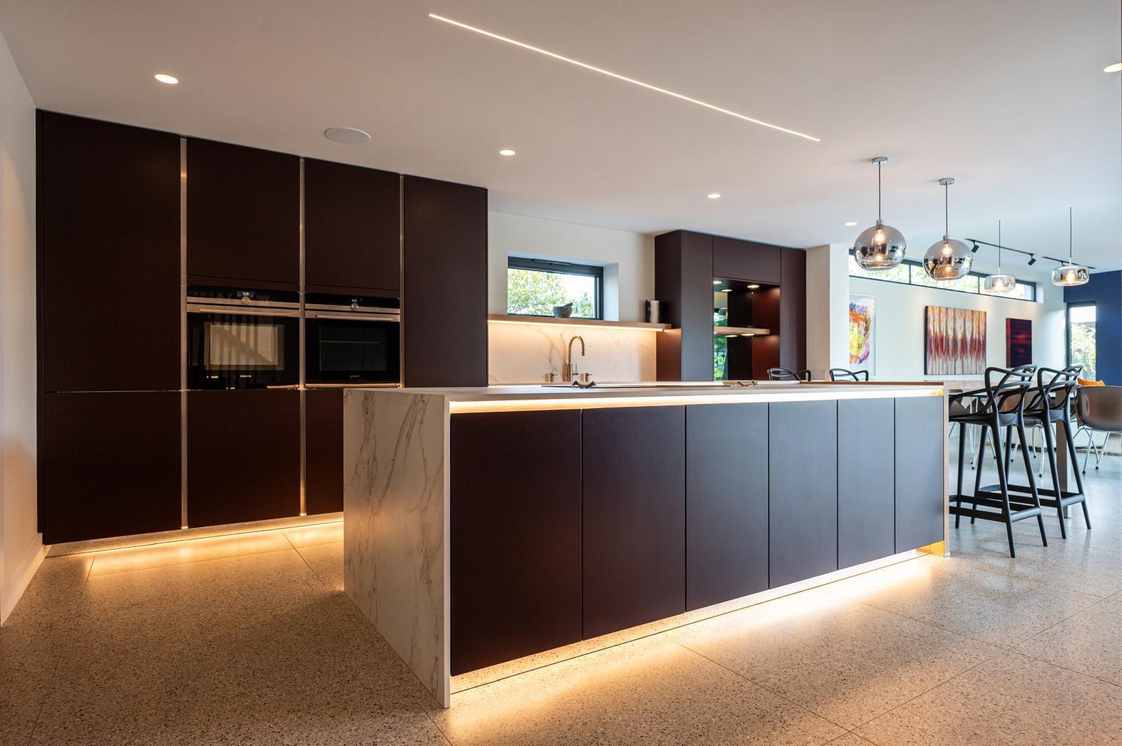 Granite worktop in a modern kitchen